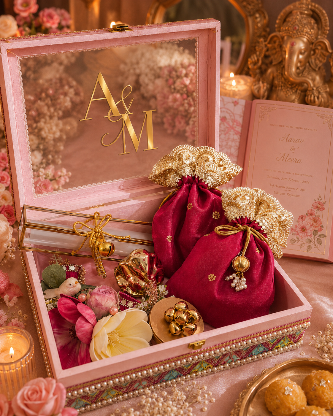 Gulabi Shaadi First Invite Hamper