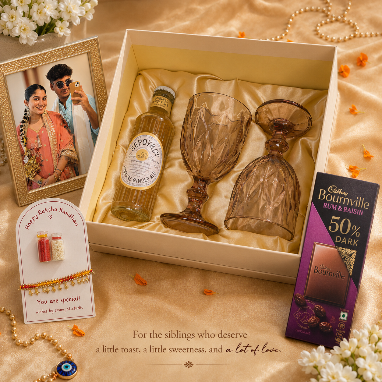 Cheers, Favourite Sibling Rakhi Hamper