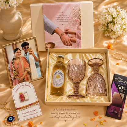 Cheers, Favourite Sibling Rakhi Hamper