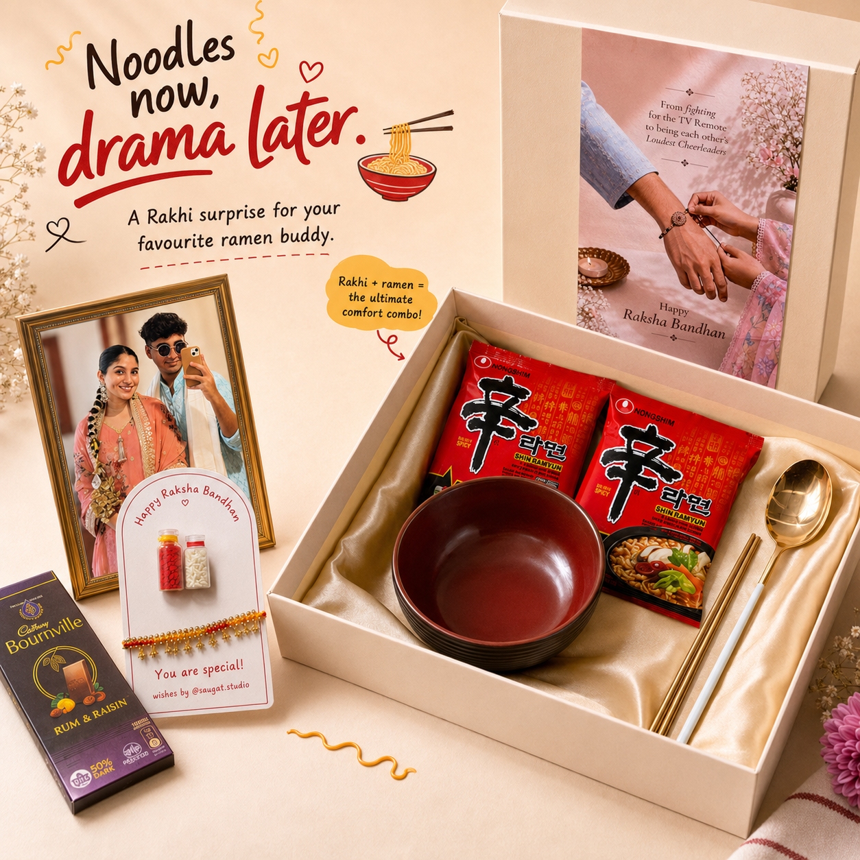 Noodles Before Nok-Jhok Rakhi Hamper