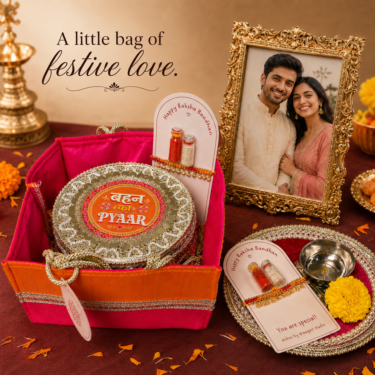 Laddoo & Love Rakhi Bag