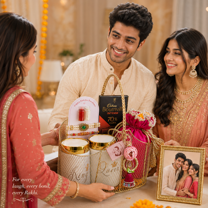 His Queen, Her King Rakhi Basket