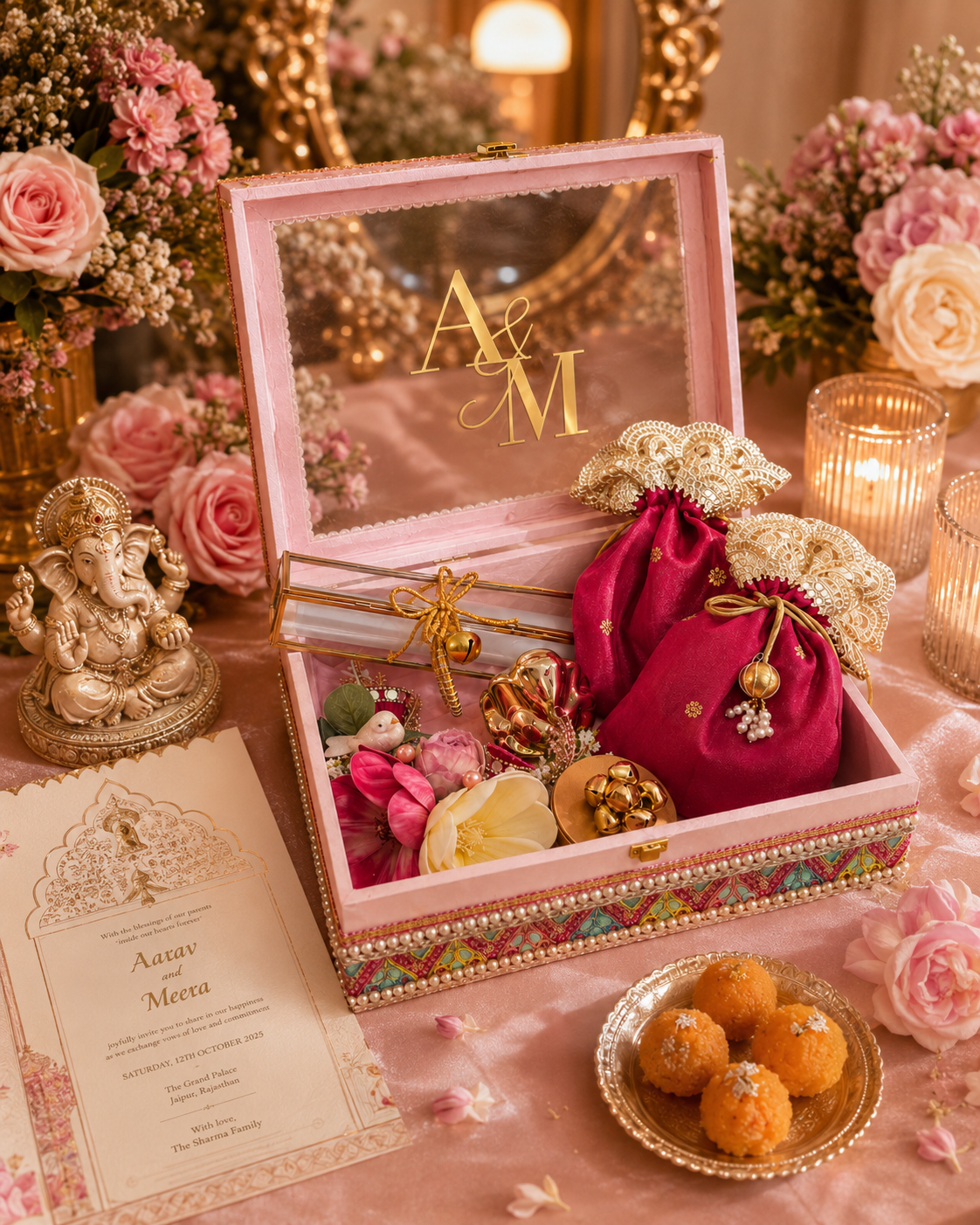 Gulabi Shaadi First Invite Hamper