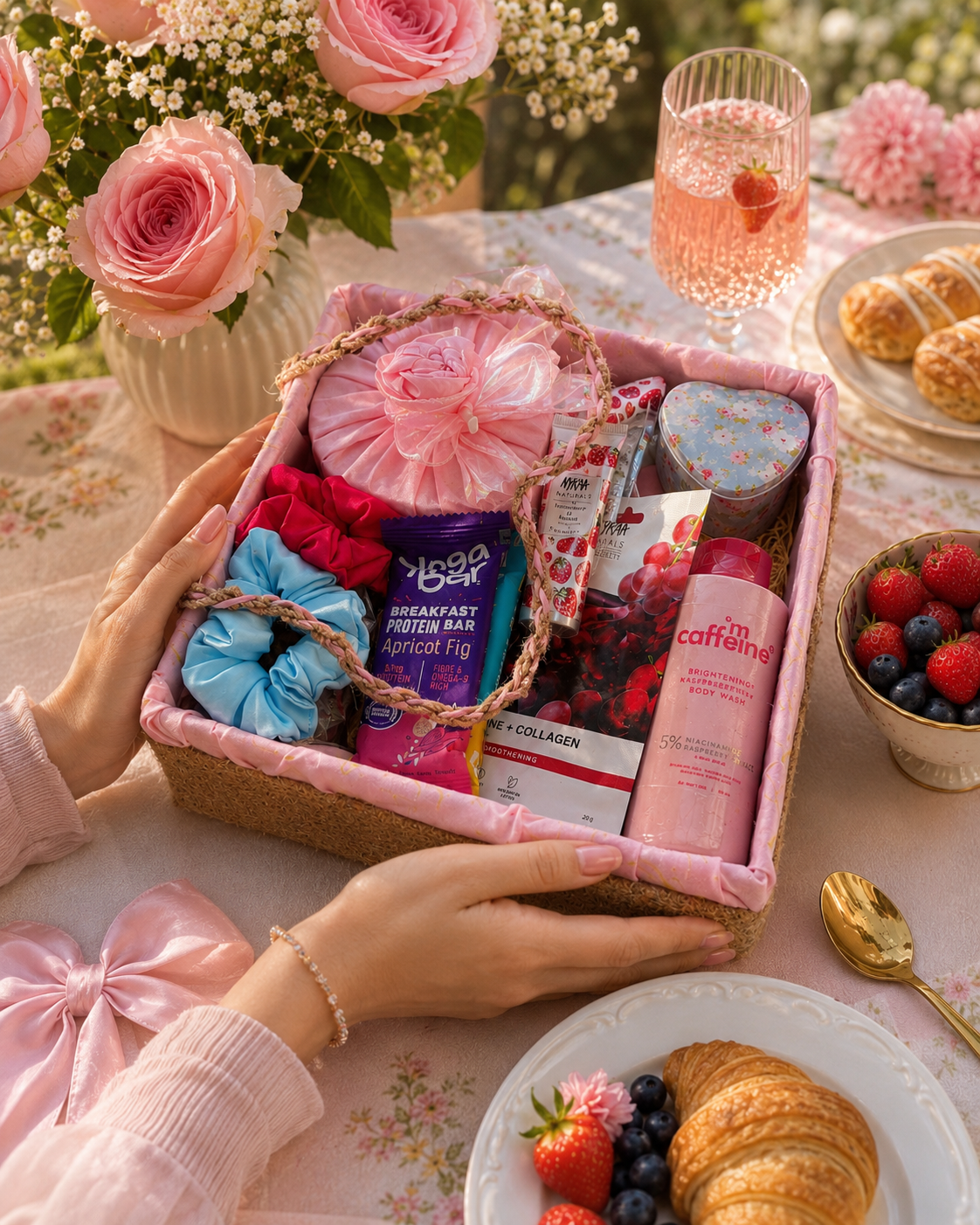 No.1 Girls Pink Hamper Basket