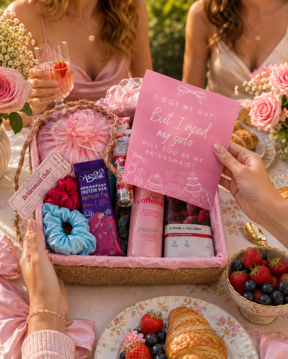 No.1 Girls Pink Hamper Basket