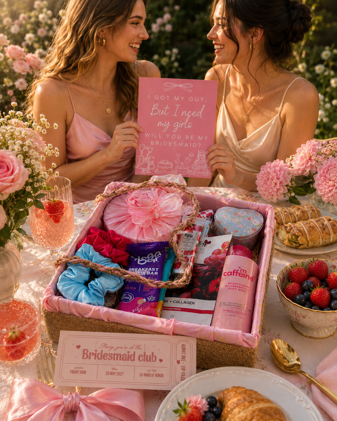 No.1 Girls Pink Hamper Basket